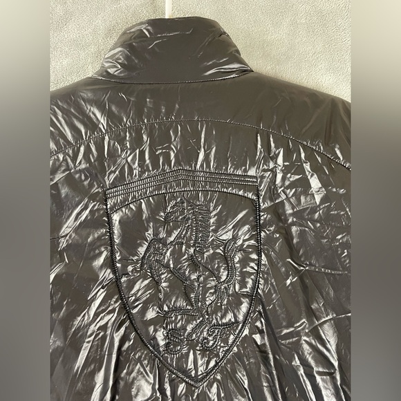 Puma Ferrari Light Puffer Zip Jacket Logo Nylon Black Official Product Womens XL - Picture 13 of 15